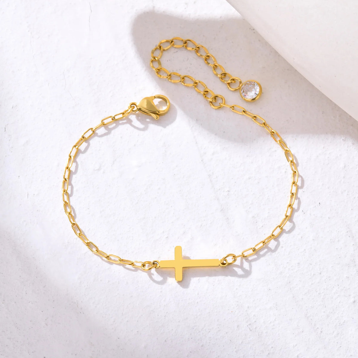 CZ Cross Chain Bracelet