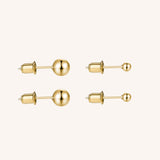 Hillary Gold Stud Earring Set