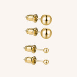 Hillary Gold Stud Earring Set