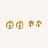 Hillary Gold Stud Earring Set