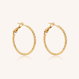 Katia Textured Hoop Earrings
