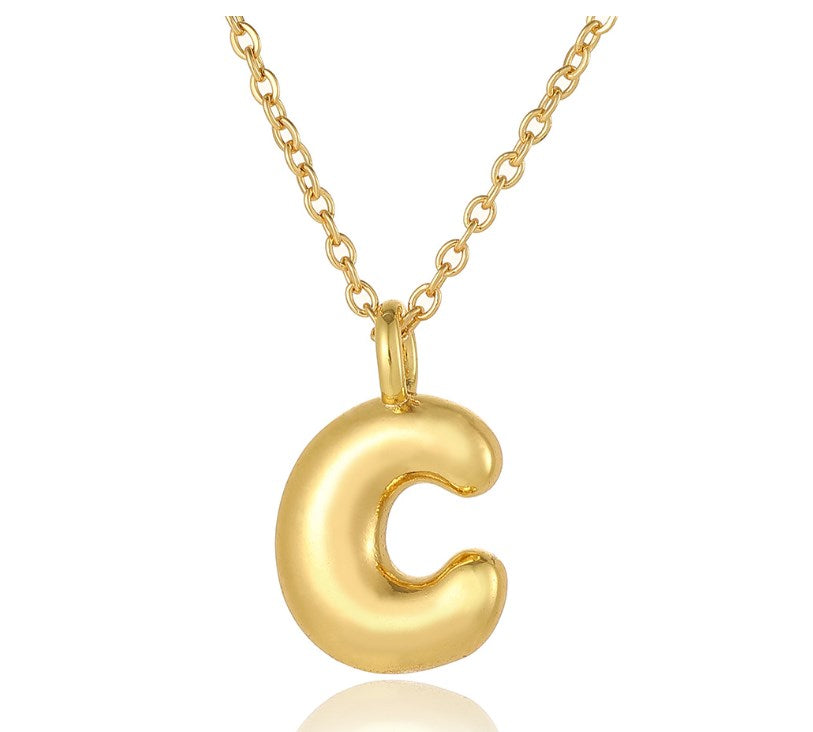 Bubble Initial Necklace