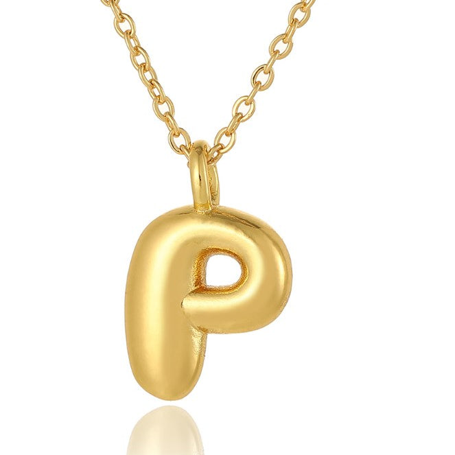 Bubble Initial Necklace