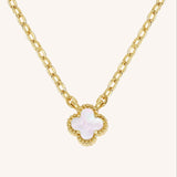 Mother Of Pearl Mini Clover Necklace