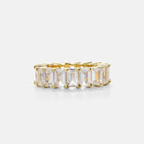 Lev Baguette Cut Gold Vermeil Eternity Ring