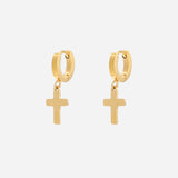 Faith Mini Cross Earrings